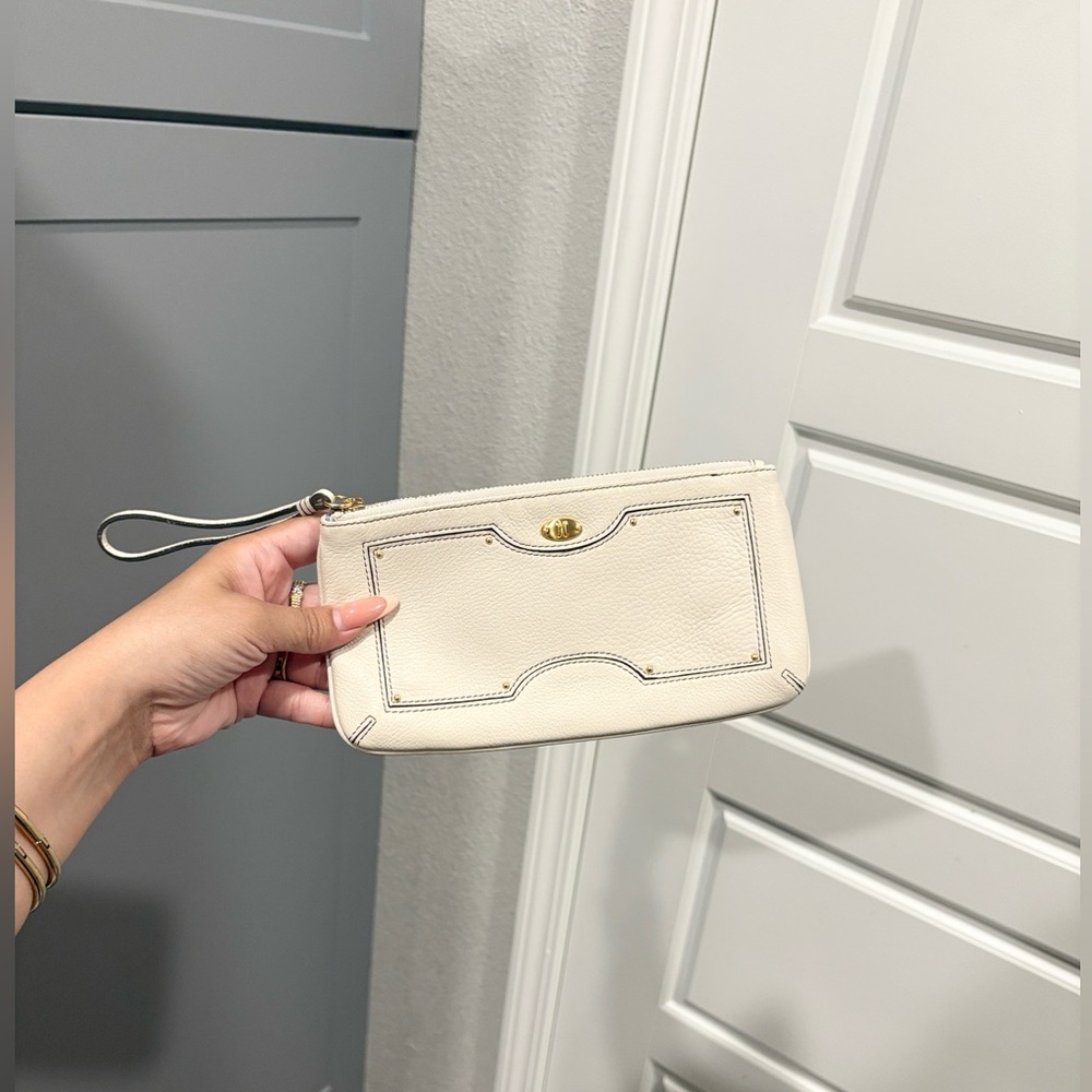 Cole haan Elegant Cream Wristlet Clutch